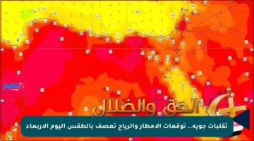 تقلبات جوية.. توقعات الأمطار والرياح تعصف بالطقس اليوم الأربعاء